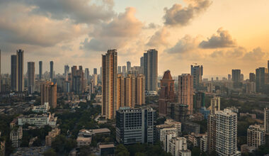 Modern City high-rise skyscraper buildings in central Mumbai's business district
